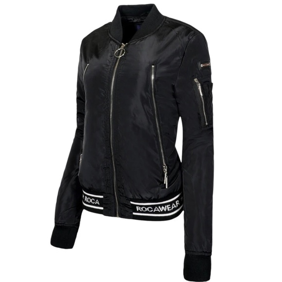 🆕 Rocawear Logo Bomber Jacket Black